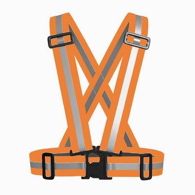 HARNIS DCO Reflektierendes Geschirr für Fahrrad/Trottinett/Motorrad - Orange