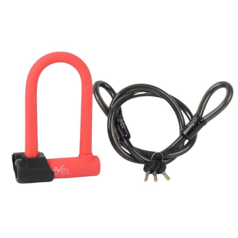 Cycl - Cycl Antivol U-lock Pour Vélo/trottinette - Rouge - Antivol - Rouge - Adulte - Decathlon
