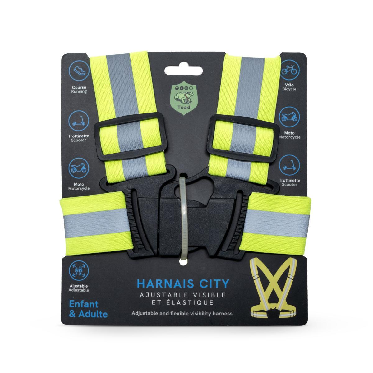 Dorosły rowery miejskie odblask rfx care City Harnais, Fluo Yellow