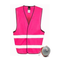 METEOR Porte-clef réfléchissant avec gilet fluo - Enfant - Rose