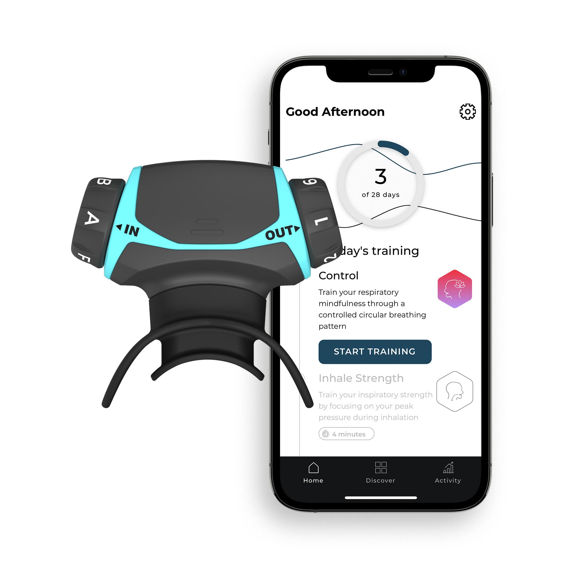 AIROFIT Airofit Aktiv™ Atemtrainer & Virtuelle Atemführungs-App