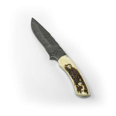 COUSIN STAN Coltello da caccia in acciaio Damasco