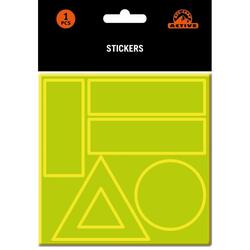 STICKERS 6 autocollants multi-supports fluo et réfléchissants