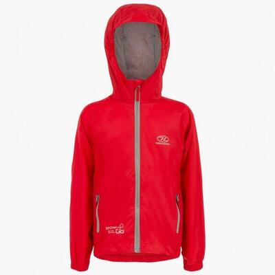 Stow and go waterdichte wandeljas - 9/10 jaar - rood