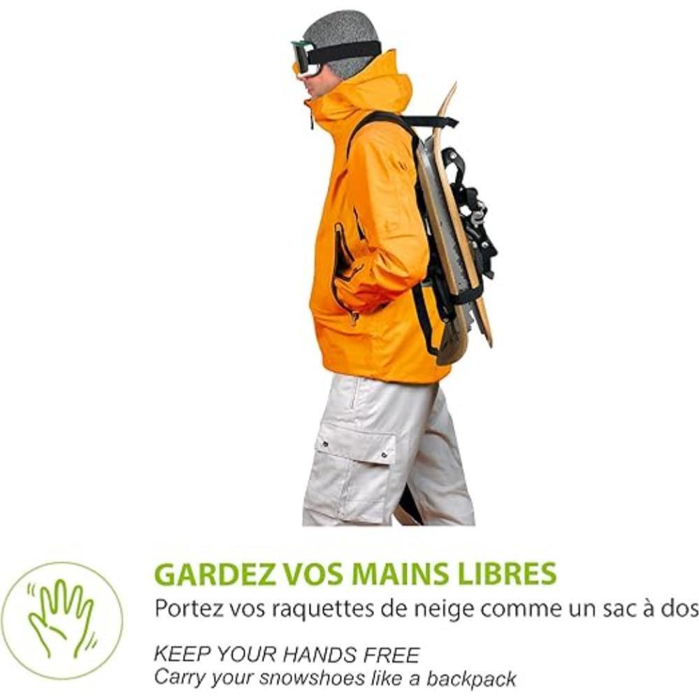 RAQBACK Système pour porter 1 paire de raquettes sur le dos 5/5