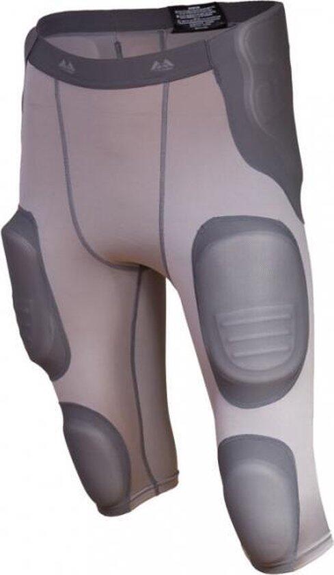 MM Pantaloni da football americano - 7 imbottiture cucite - Adulti (grigio)