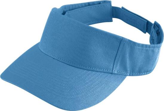Pare-soleil - Femmes - Réglable - Fermeture velcro - Bandeau en coton (Bleu)