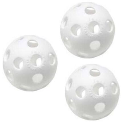 3 pièces Wiffle Plastic Baseball (Blanc)