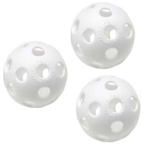 3 pièces Wiffle Plastic Baseball (Blanc)