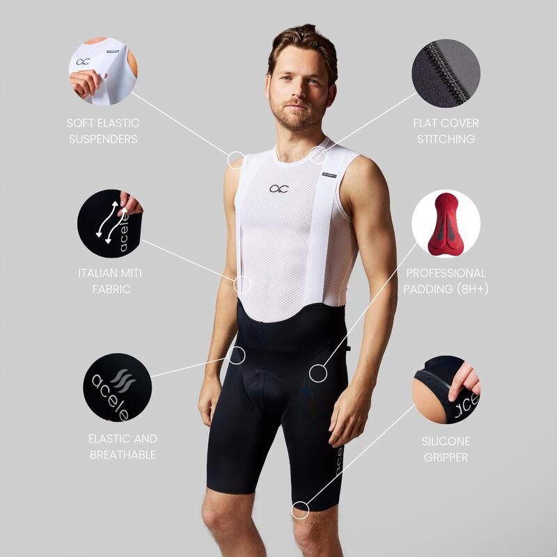Cuissard vélo route Pro 2.0 C à bretelles homme Pantalon de cyclisme VTT