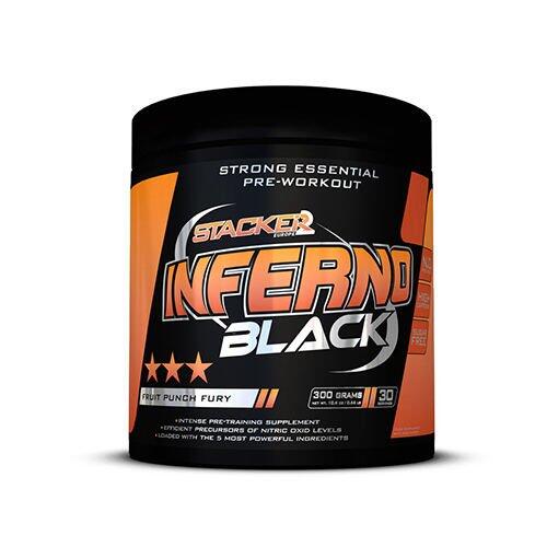 STACKER2 Stacker2 Inferno Black (30 serv) Fruit Punch Fury - Pre-Workout