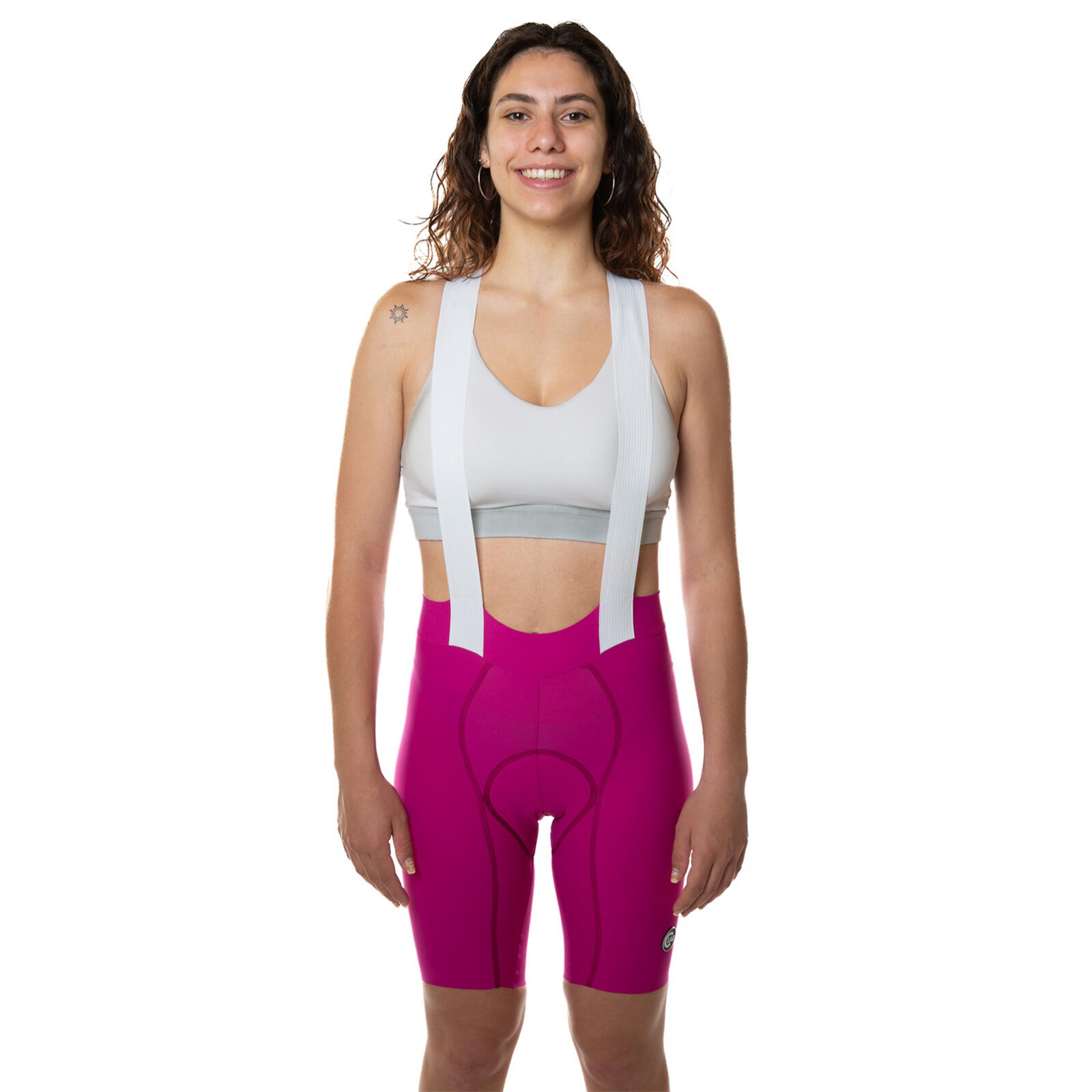 C-LAB Calções de ciclismo para senhora em fúcsia