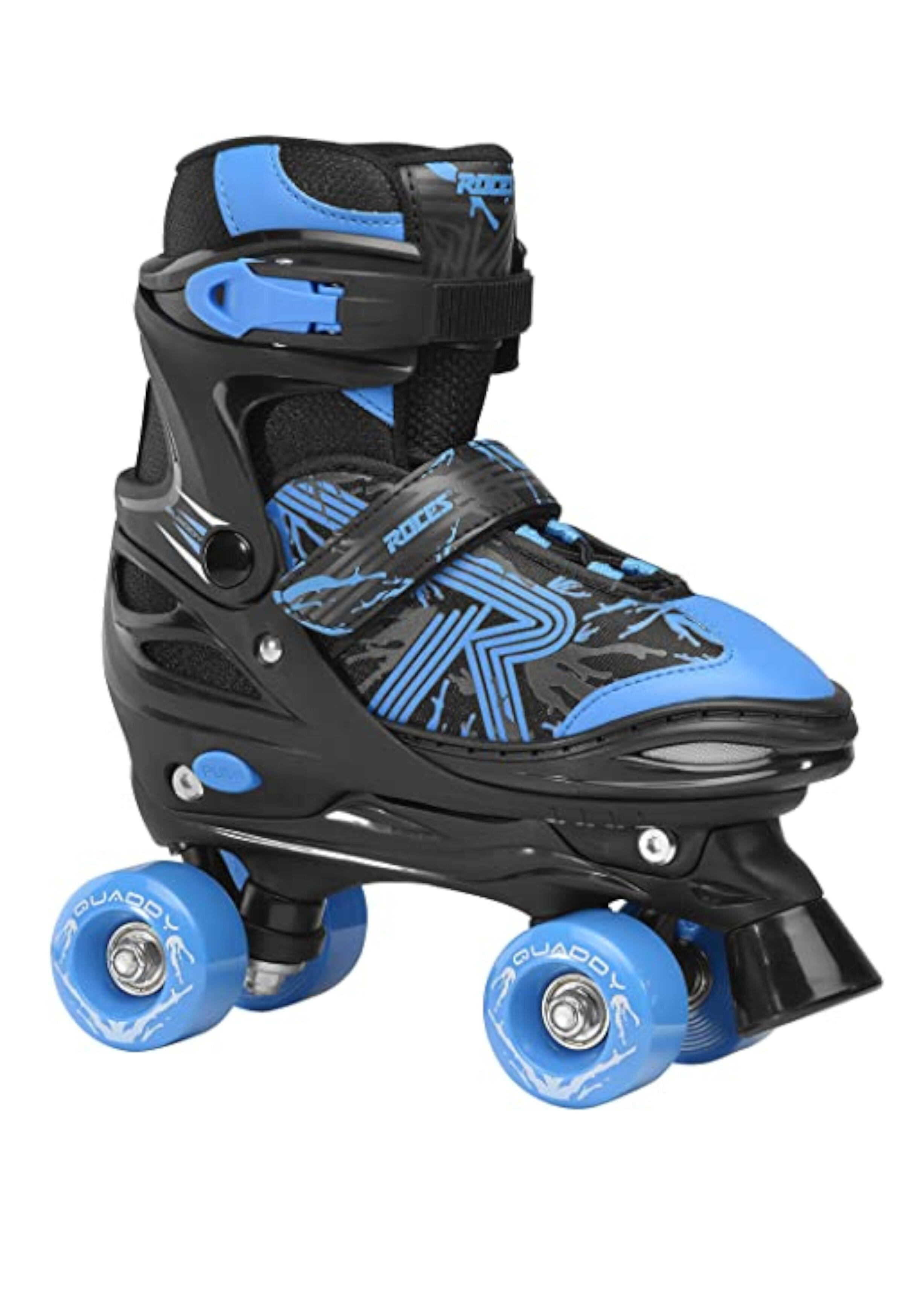 Patins à roulettes - Quaddy 3.0 - Enfants - réglables - noir - bleu 3/5