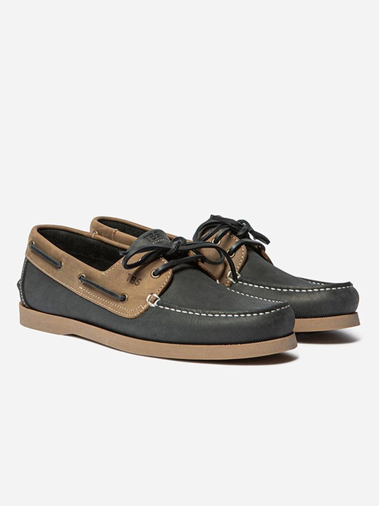 Chaussures bateau homme PHENIS Marine/Tan 3/4