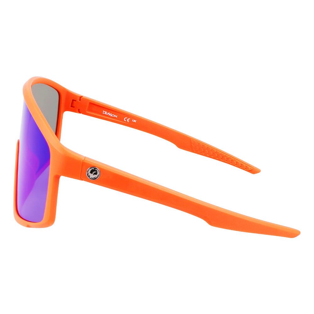 AMPED Lunettes de soleil unisexes - Matte Flame/Lumalens Blue Ionized 3/4
