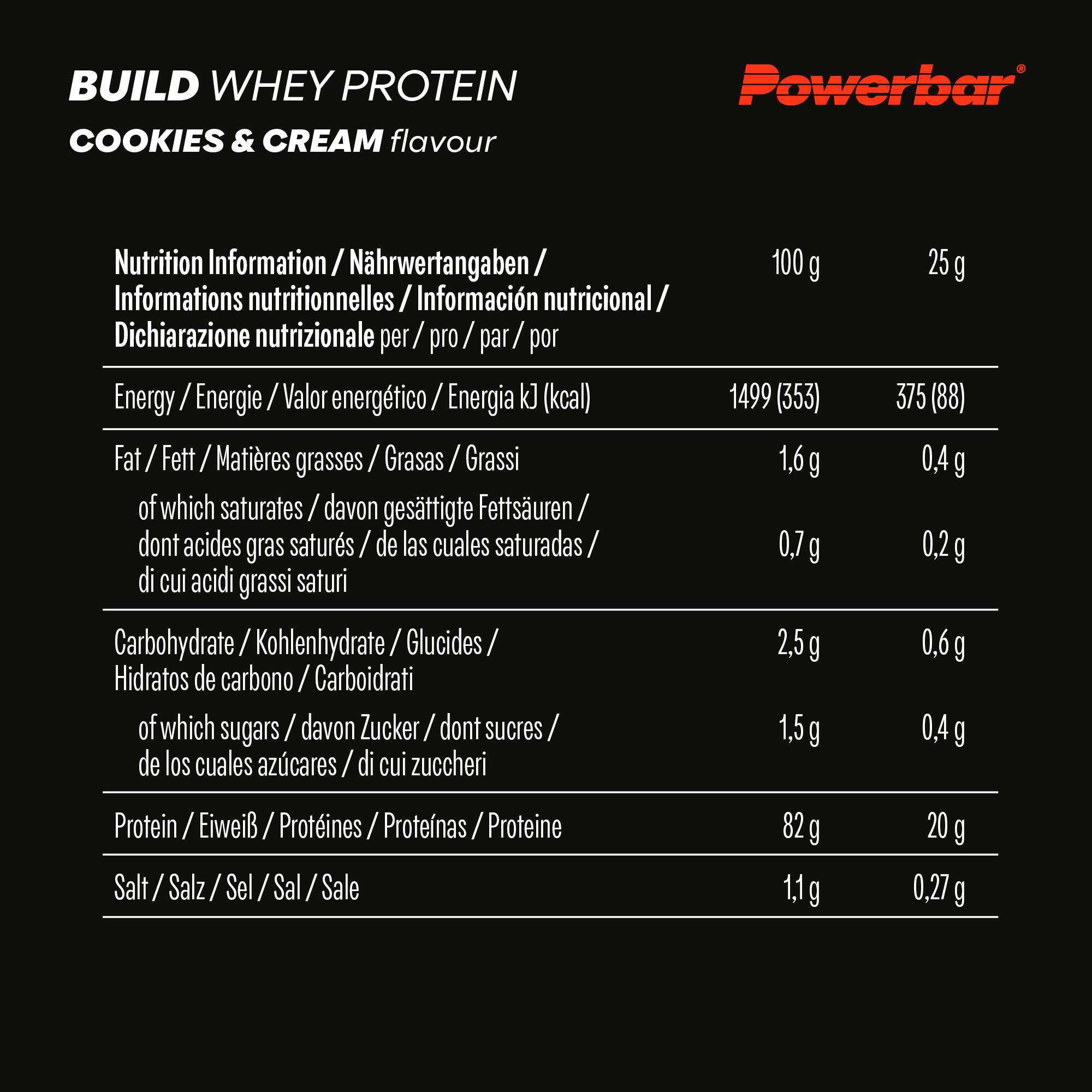 Nutrition protéinée isolate & hydrolysate biscuits et crème PowerBar Build Whey 4/7