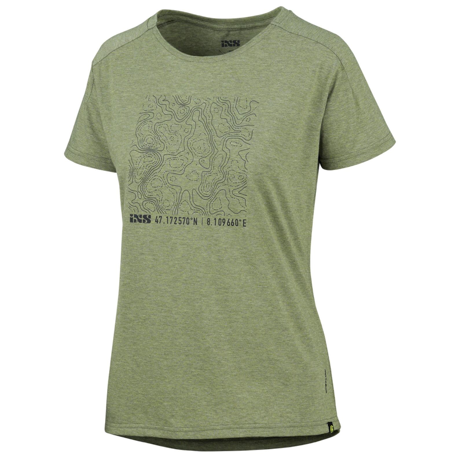 IXS Flow Vrouwen Tech Tee Contour olijf