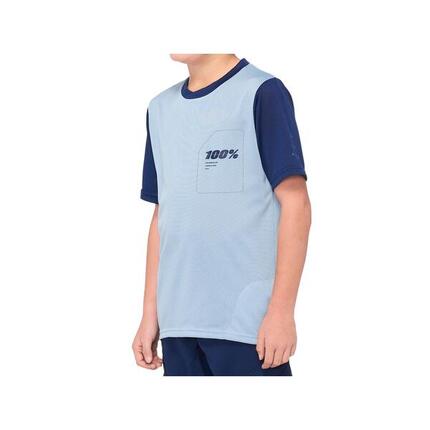 100% Ridecamp Youth Short Sleeve JerseyLight Slate / Navy M