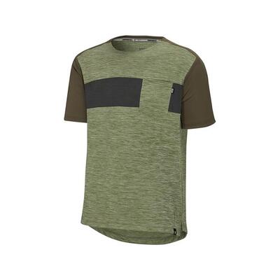Flow x jersey met korte mouwen voor kinderen - olijf - donker olijf