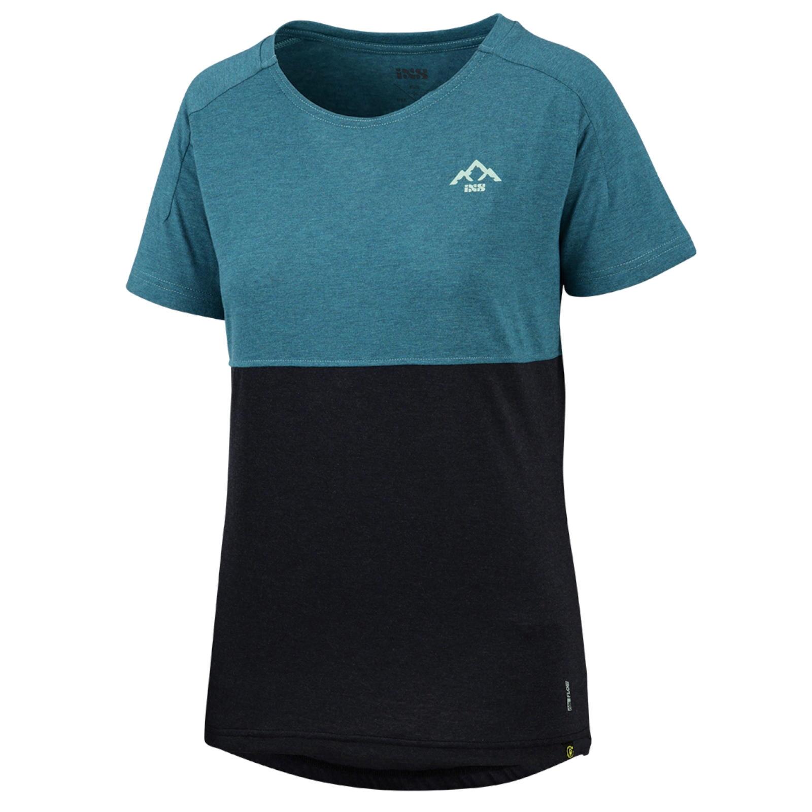IXS Flow Women Tech Tee Mountain everglade-zwart