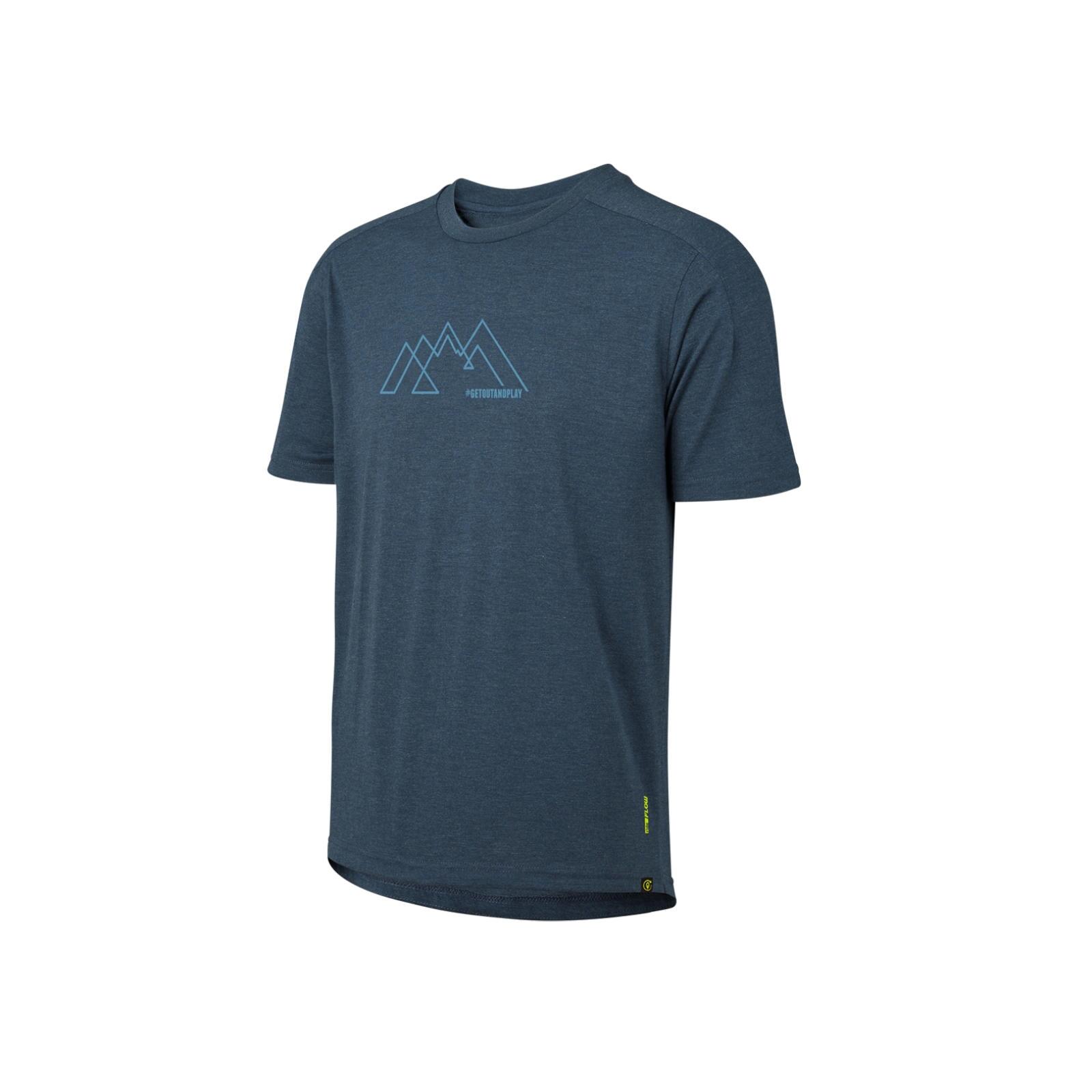 T-Shirt Flow Tech Mountainlogo - Bleu 1/1