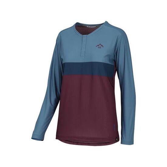 iXS Flow XTG Women's Long Sleeve Henley Raisin / Marine 44