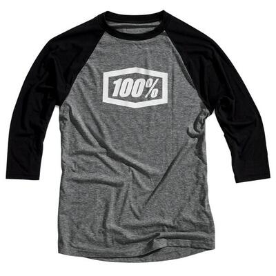 Maglietta tecnica essenziale con maniche a 3/4 - Grigio/Nero