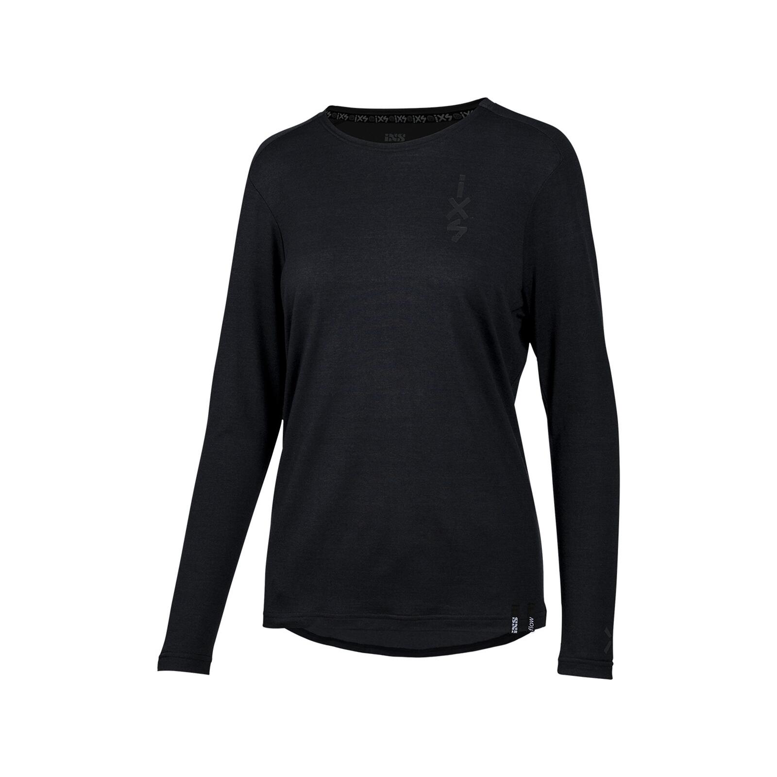 Women's Flow Merino long sleeve jersey - black 1/1