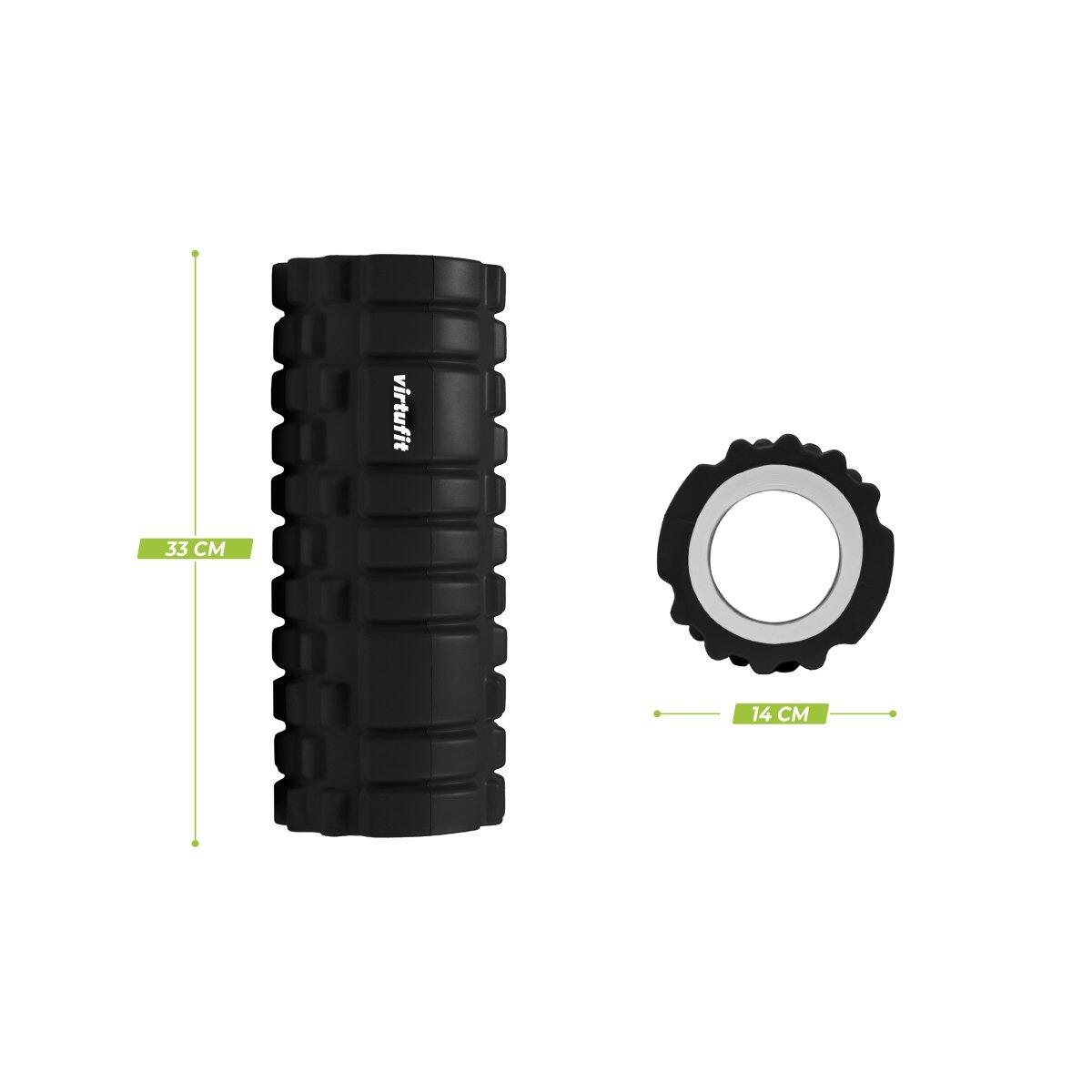 Foam Roller - Grid Foam Roller massage roller - 33 cm - Zwart 2/7