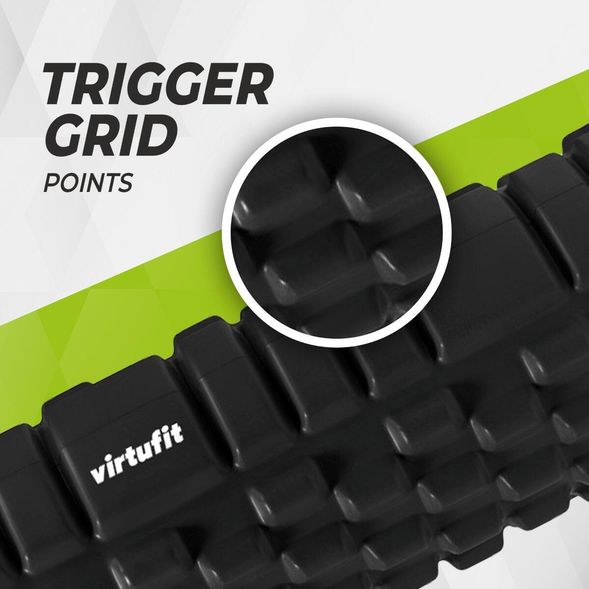 Foam Roller - Grid Foam Roller massage roller - 33 cm - Zwart 4/7