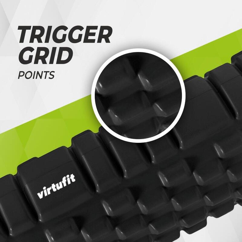 Foam Roller - Grid Foam Roller massage roller - 33 cm - Zwart