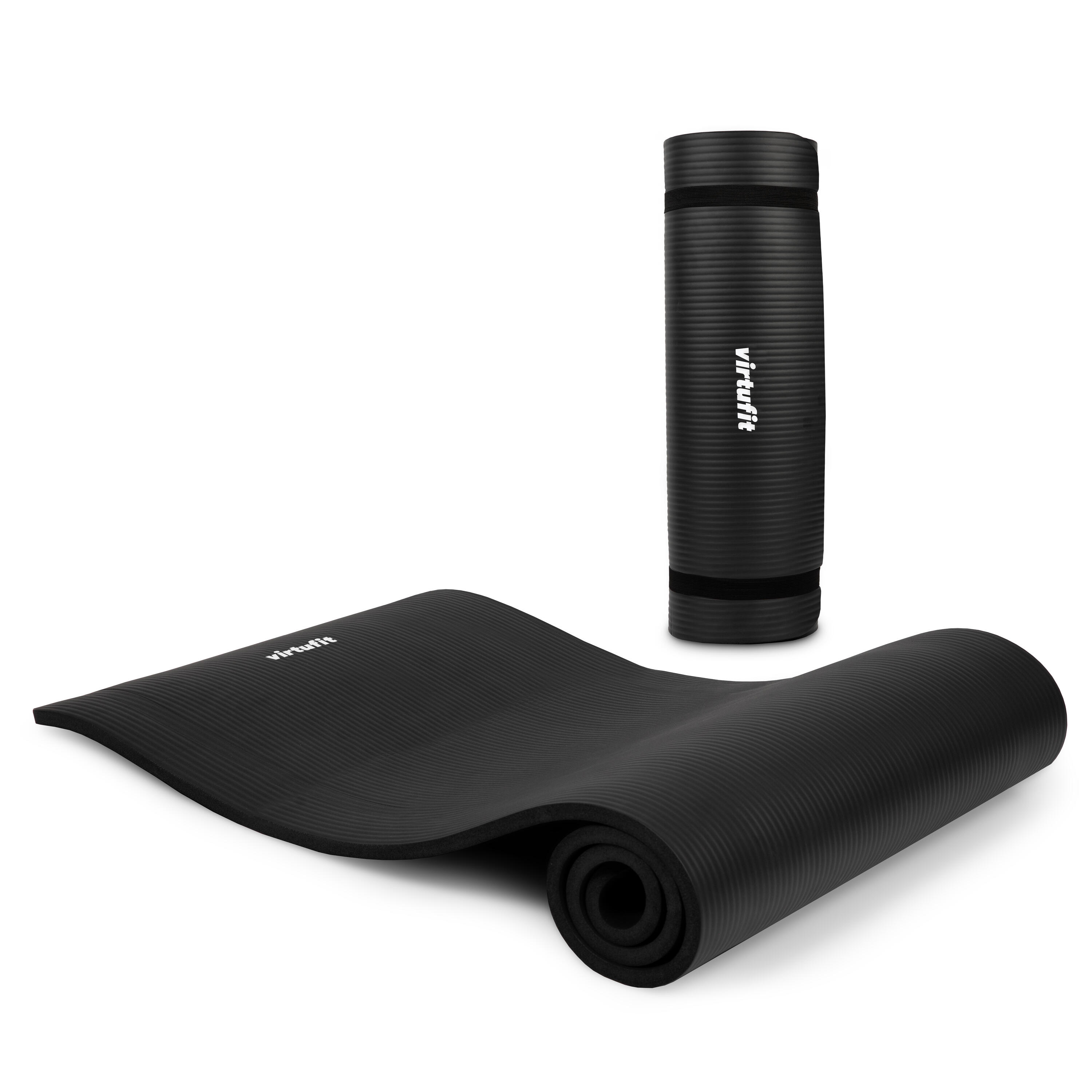 VIRTUFIT PVC Fitnessmat - 180 x 60 x 1,5 cm - Yogamat met Draagkoord