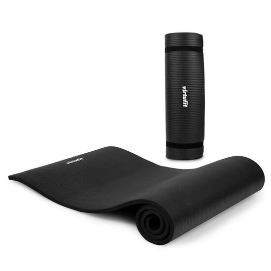 Tapis de fitness en PVC - 180 x 60 x 1,5 cm - Tapis de yoga avec lanière