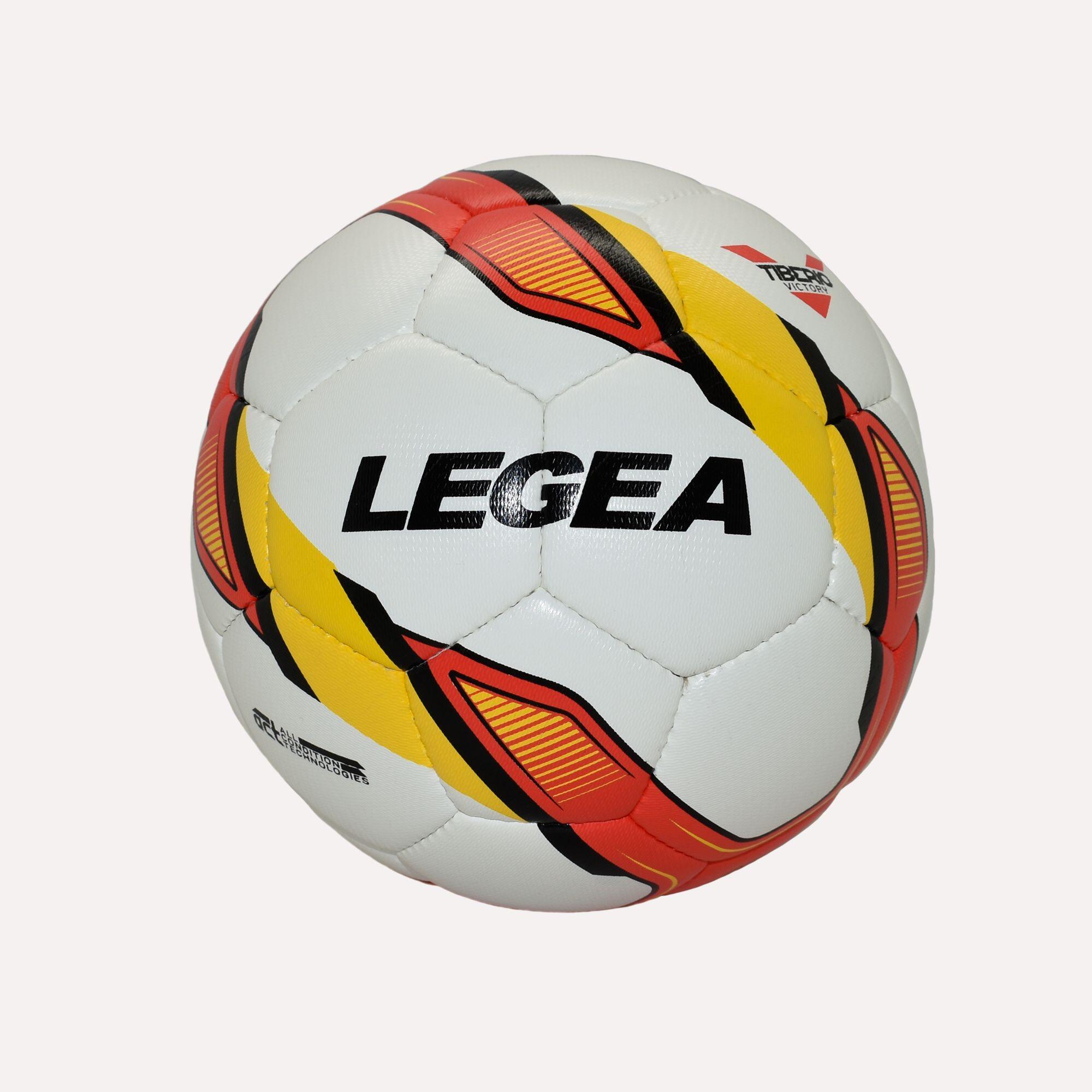 Pallone da calcio TIBERIO VICTORY bianco rosso 3/3