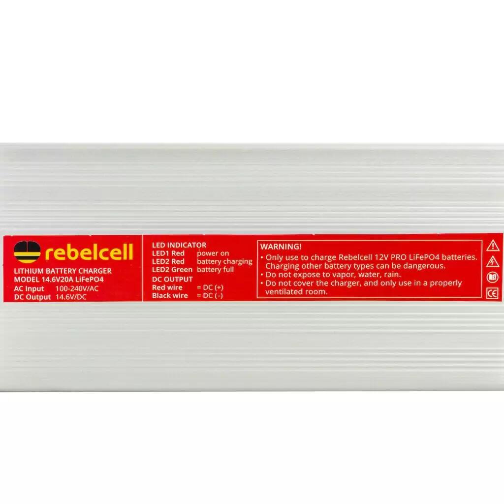 Rebelcell 14.6V20A LiFePO4 acculader 4/7