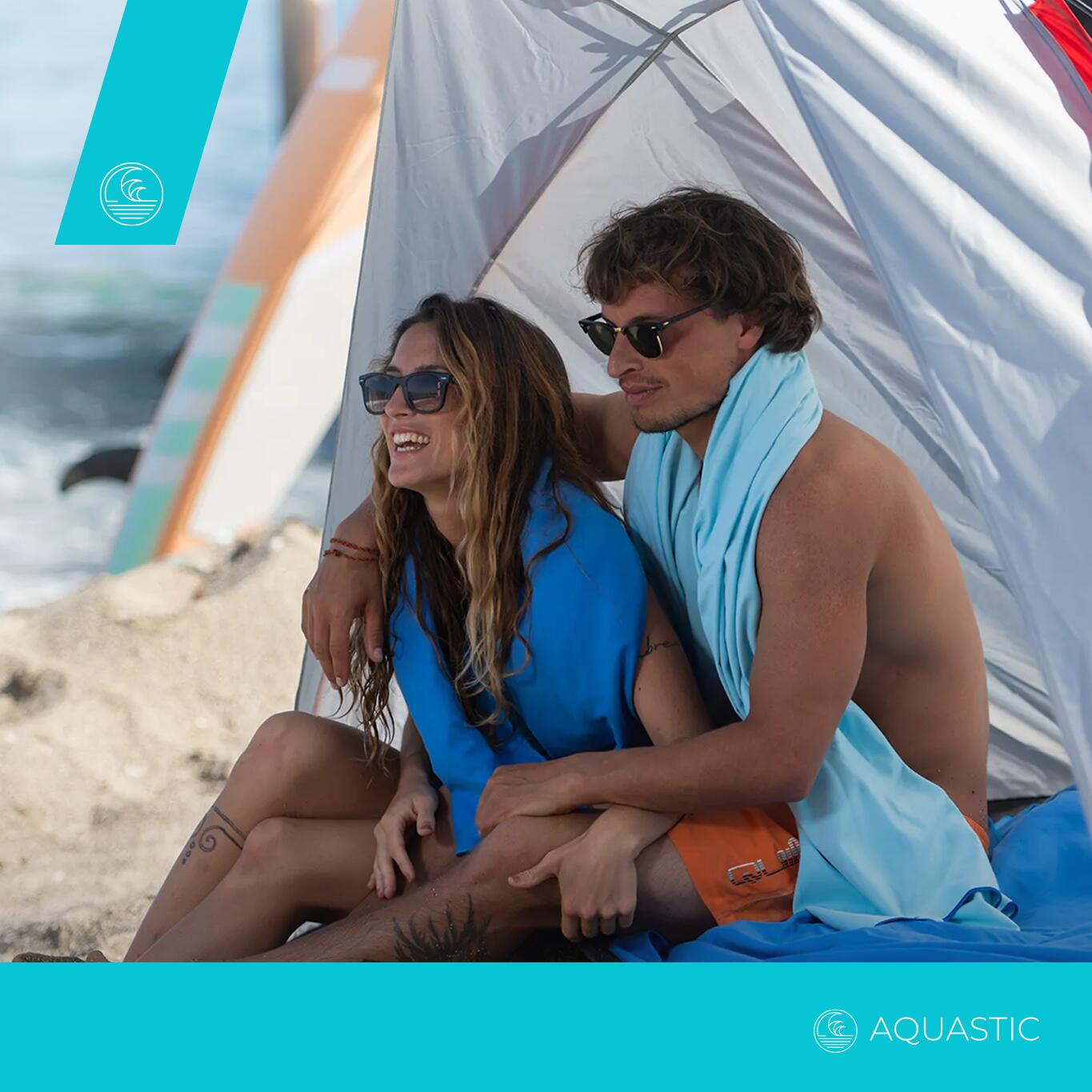 AQUASTIC Havelu sneldrogende handdoek 6/7