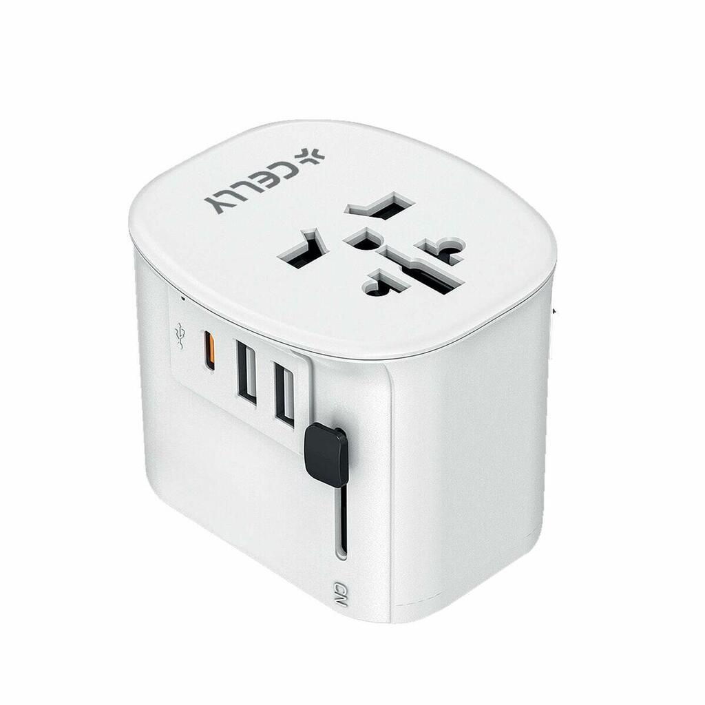 Wall Charger Celly MULTIPLUG30WWH USB-C