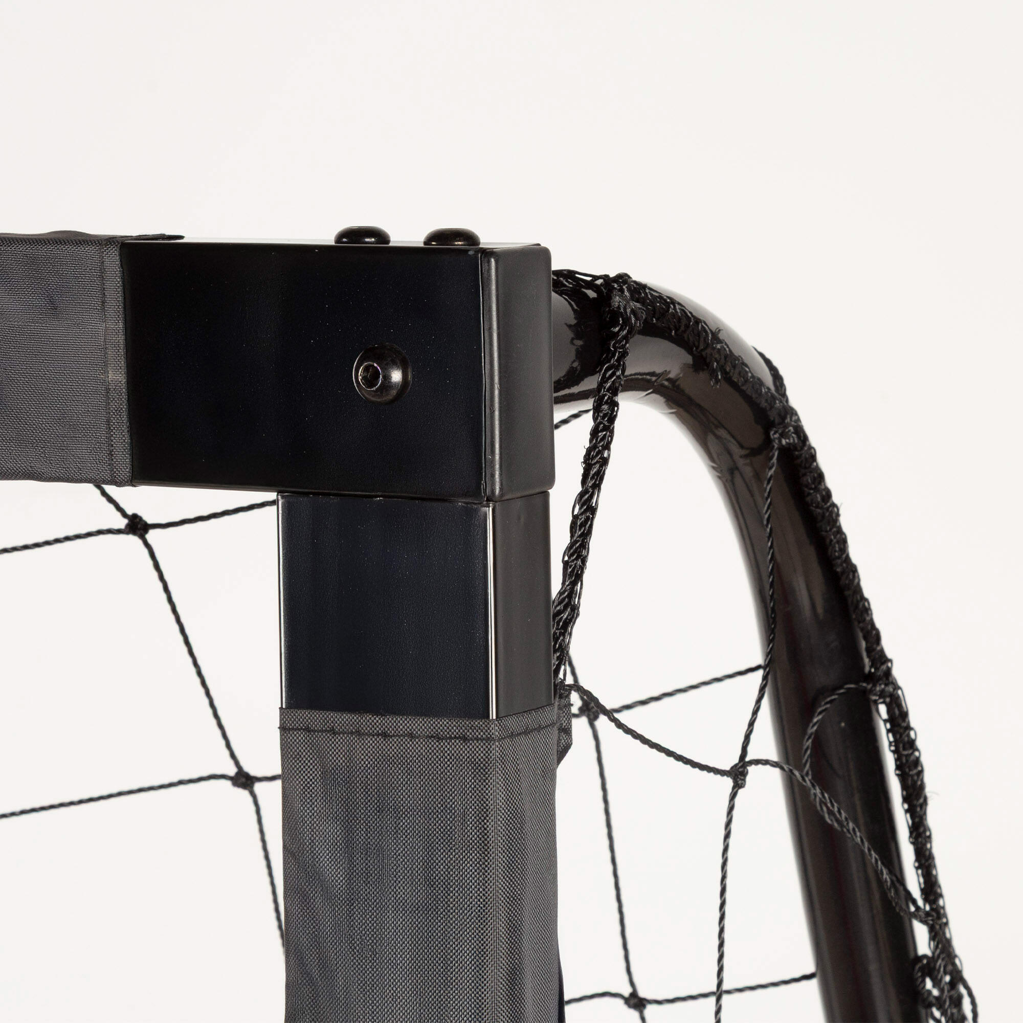Aktive Porta da calcio in acciaio 300x90x160 cm, rete resistente e 7 picchetti 3/7