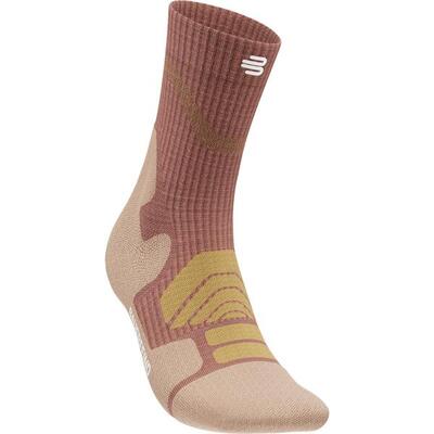 Wander-Socken Outdoor Merino Mid Cut Socks Damen coral