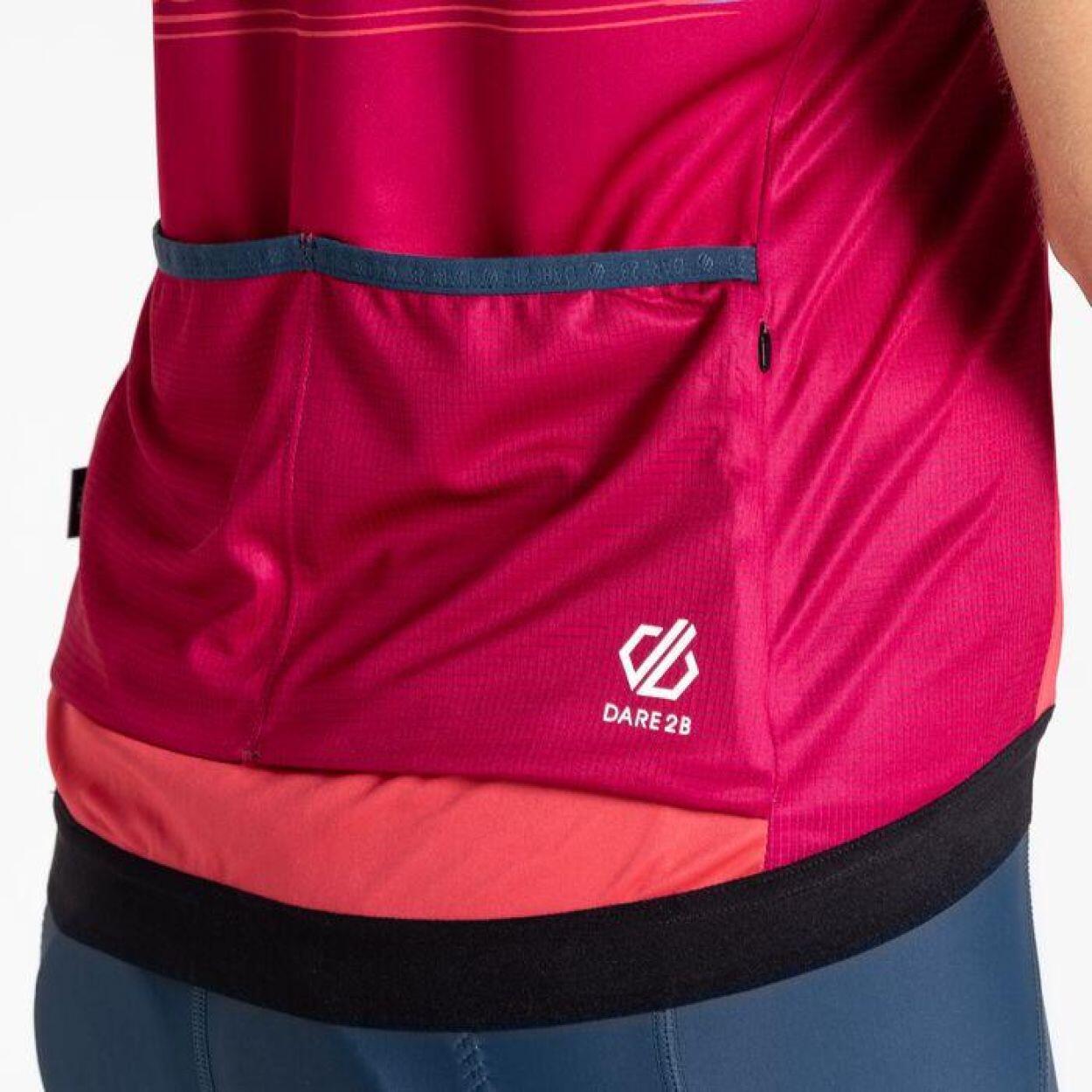 DARE 2B Dare2b Fietskledij AEPStimulusJersey DAMES Berry Pink Paint Print 5/5