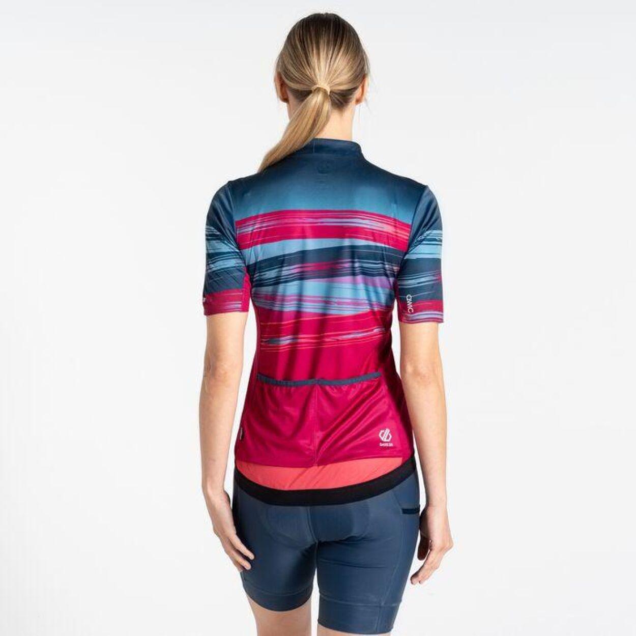 DARE 2B Dare2b Fietskledij AEPStimulusJersey DAMES Berry Pink Paint Print 3/5