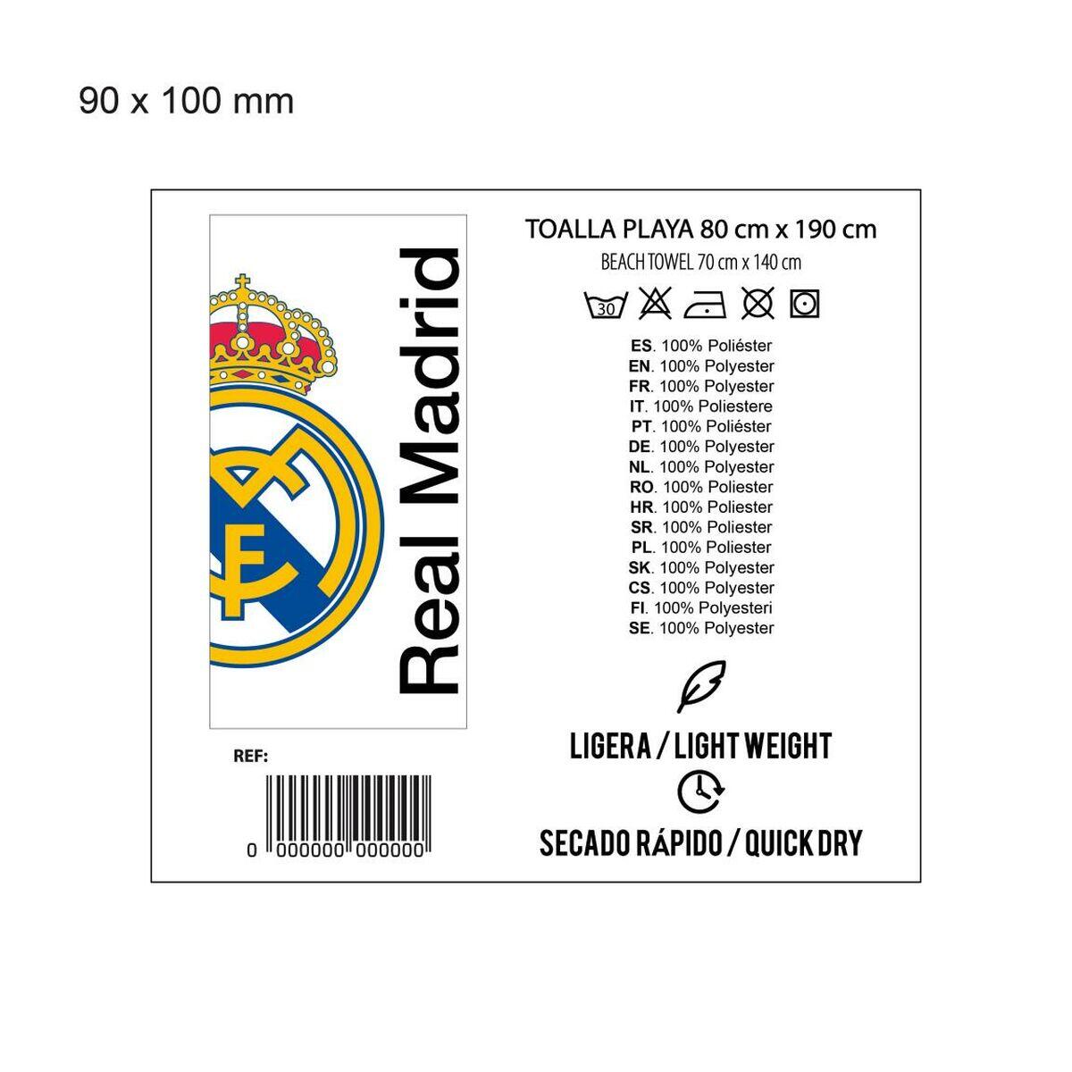 Toalla de Playa Real Madrid C.F. Blanco 3/3