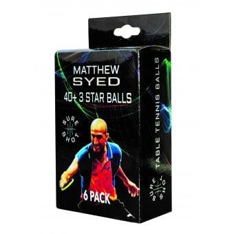 Sure Shot Matthew Syed 3 Star Balls (Pack of 6) 1/2