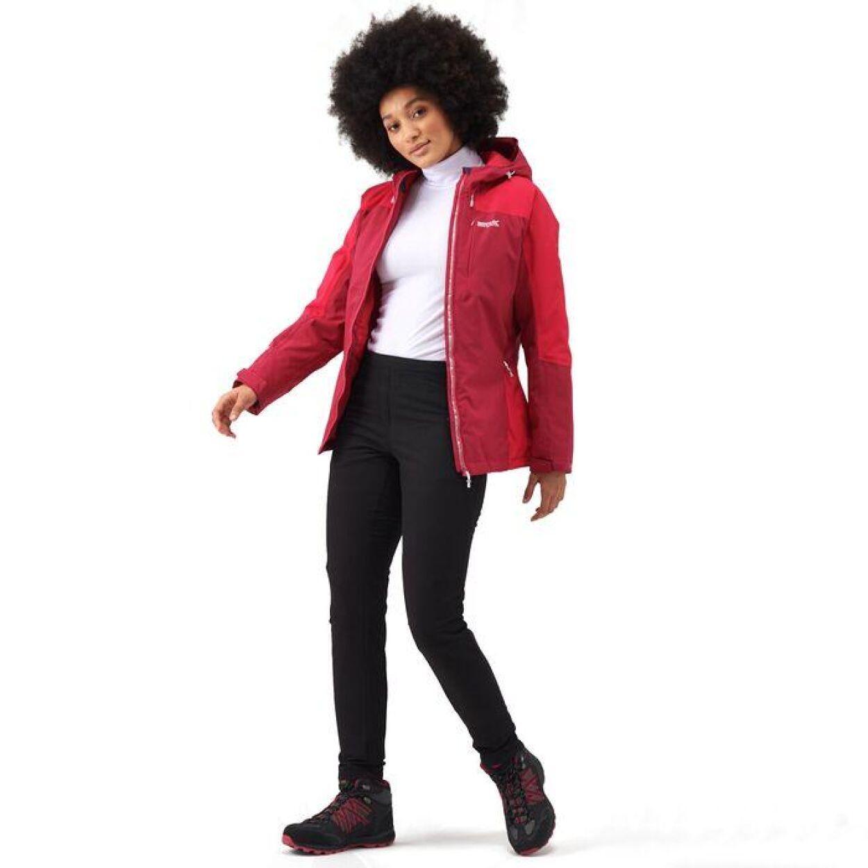 Chubasquero senderismo mujer impermeable transpirable Regatta Highton Stretch II 3/7