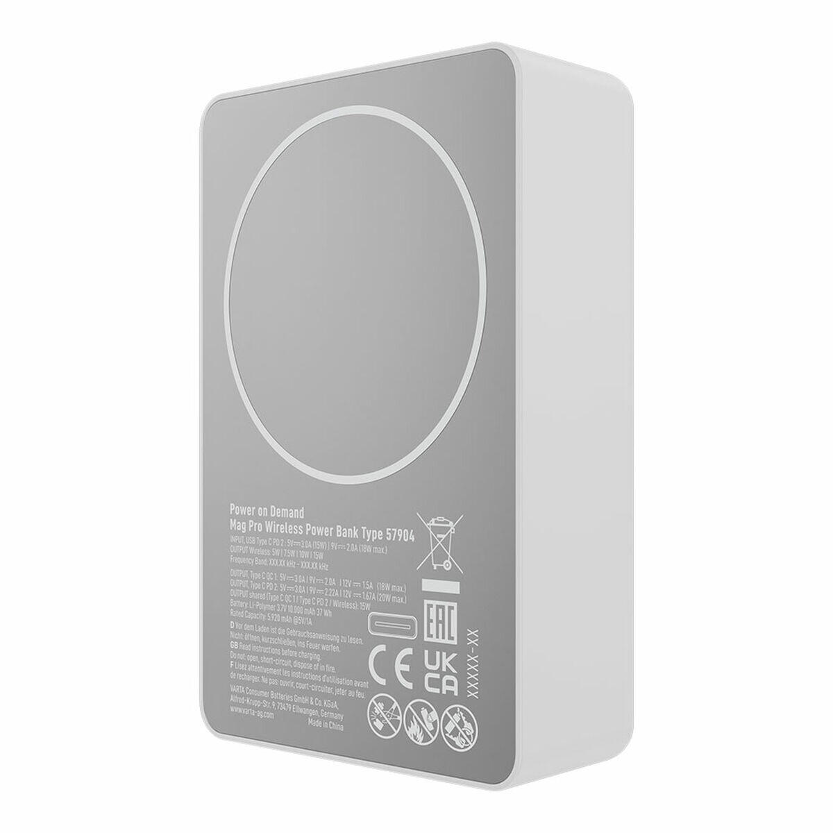Powerbank Varta mag pro 10000 Blanc 4/5