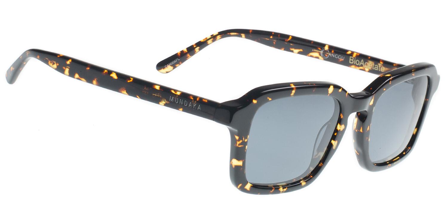 **Lunettes CANGGU noir/jaune, verres polarisés gris – cat. 3 – MUNDAKA** 1/4