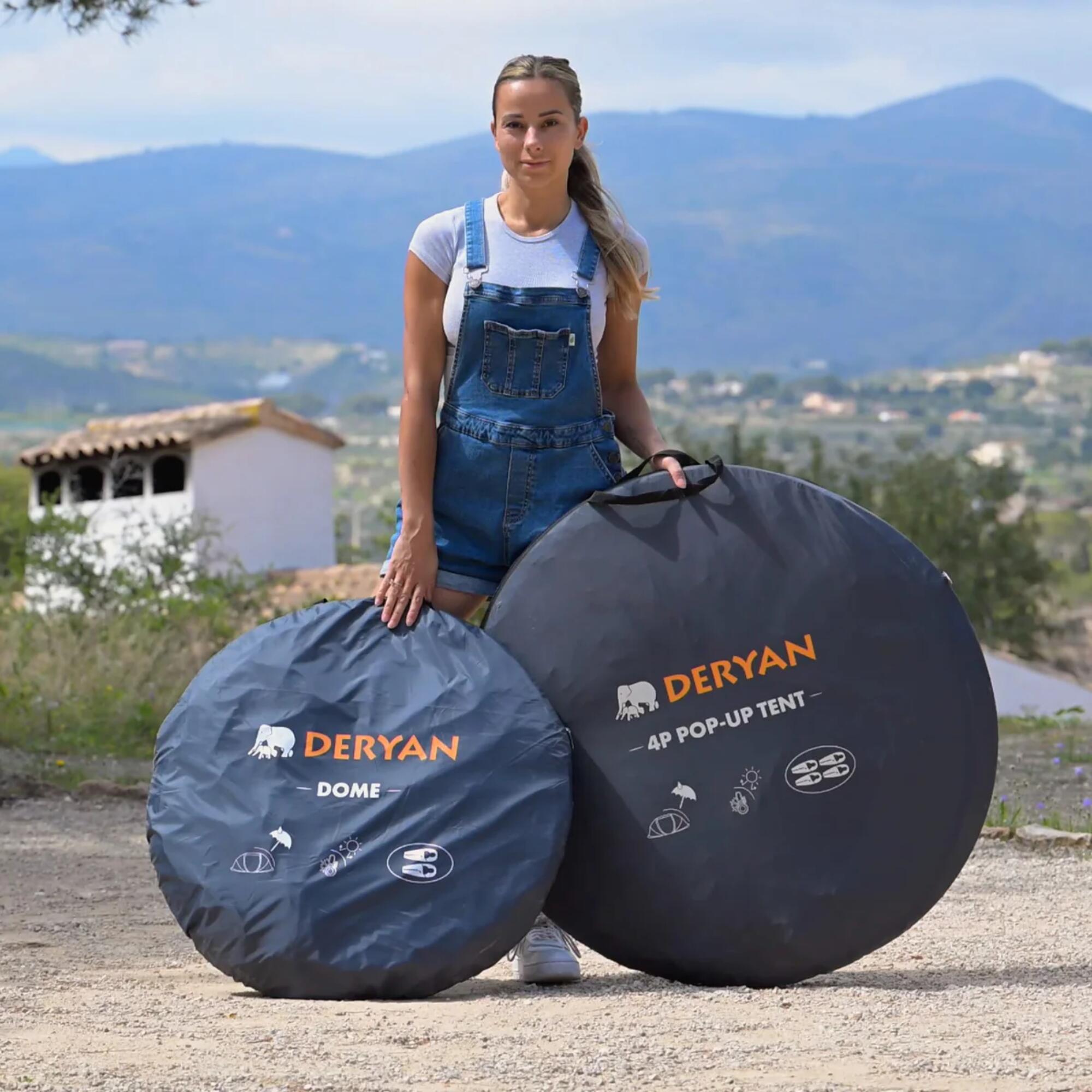Deryan Luxe Cocoon Pop-Up Tent - 2 Persoons - UV 50+ - 2 Sec - Donkerblauw 7/7