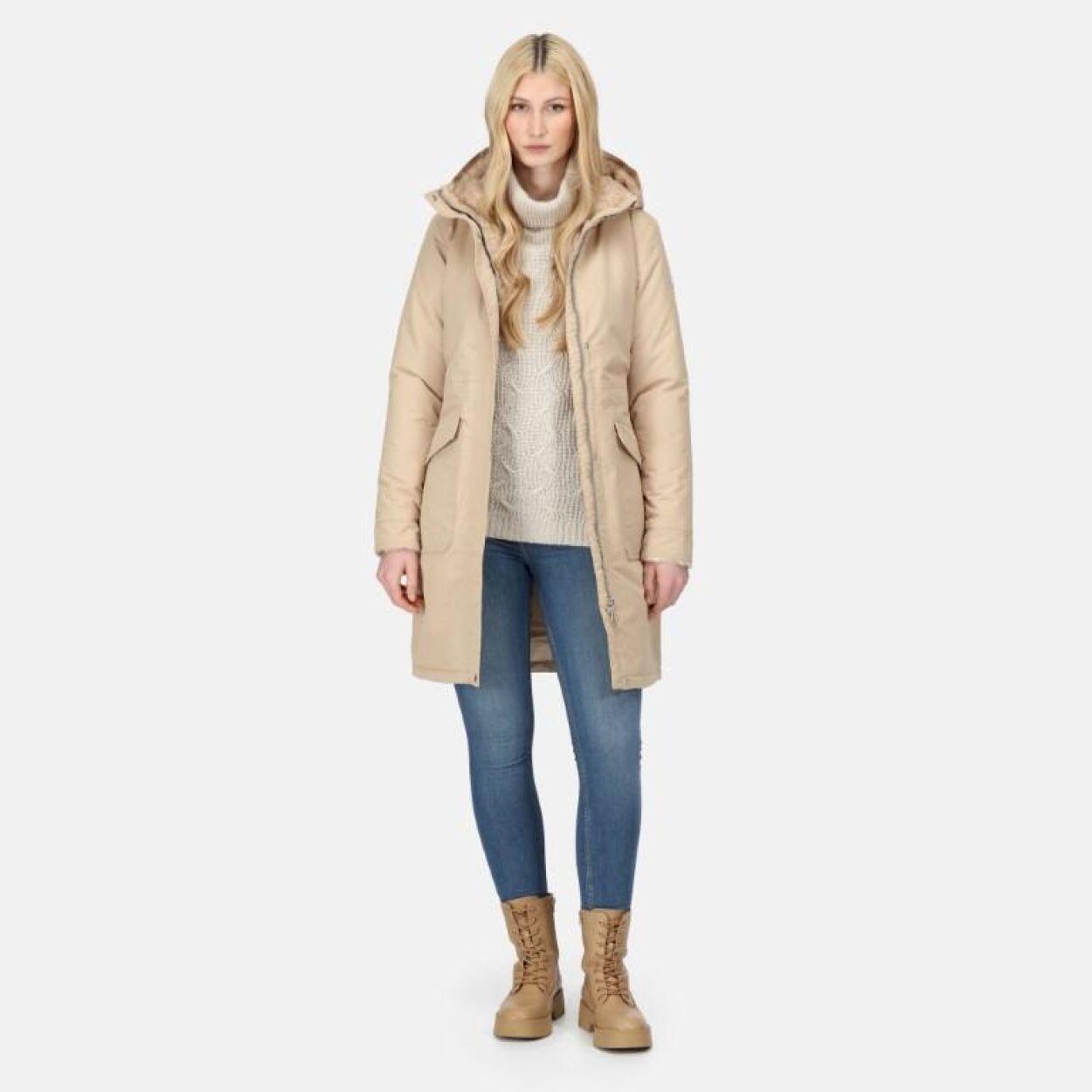 Kurtka Parka Romine Waterproof Rozmiar 38 Beżowy - RWP351-0GE 3/5