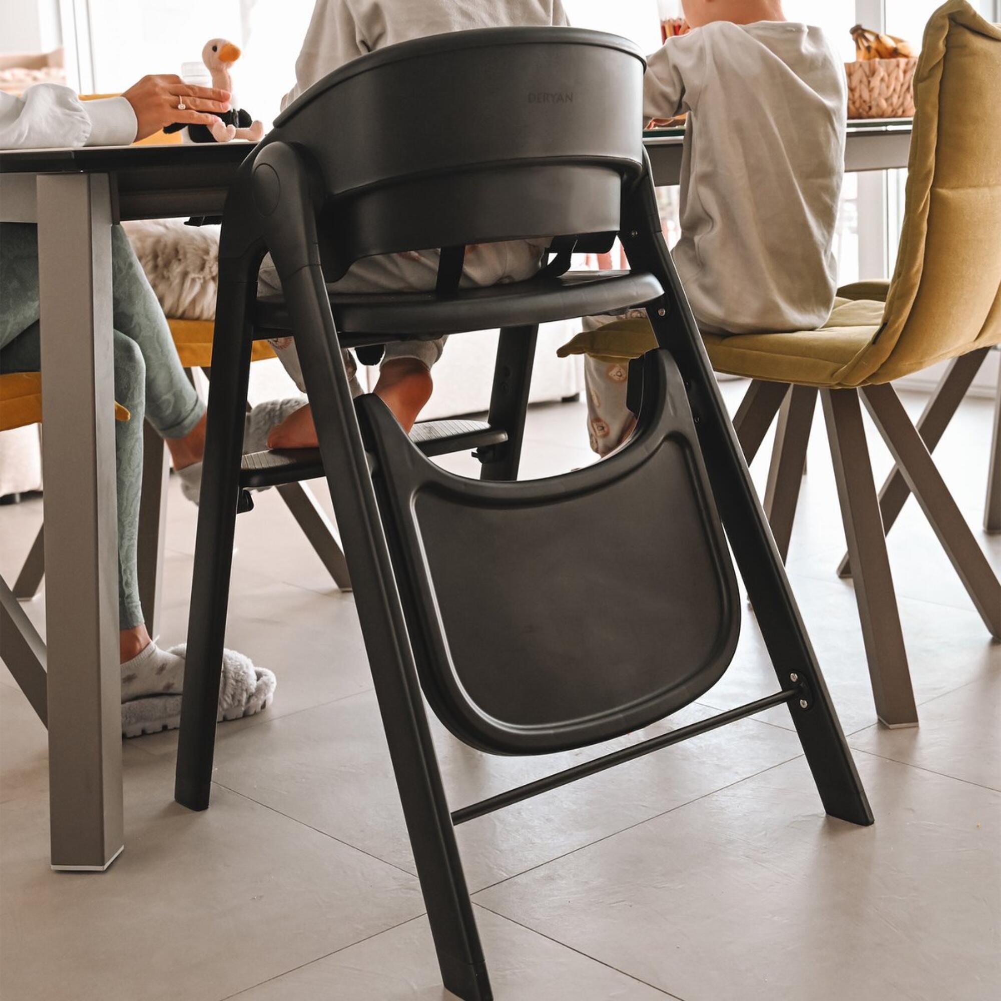 Seggiolone Deryan Luxe - Pieghevole - Cresce con il Bambino - Nero 4/7