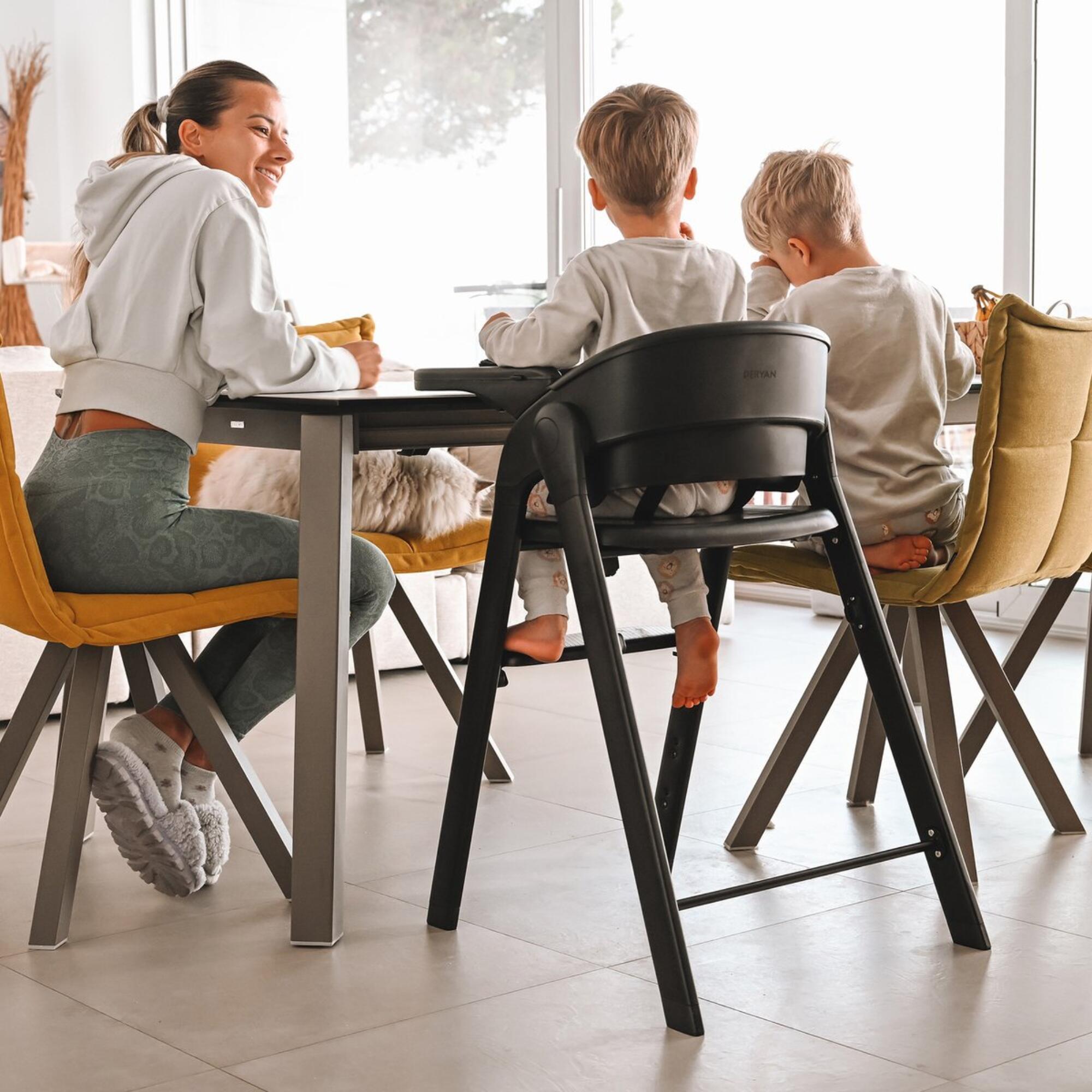 Seggiolone Deryan Luxe - Pieghevole - Cresce con il Bambino - Nero 2/7